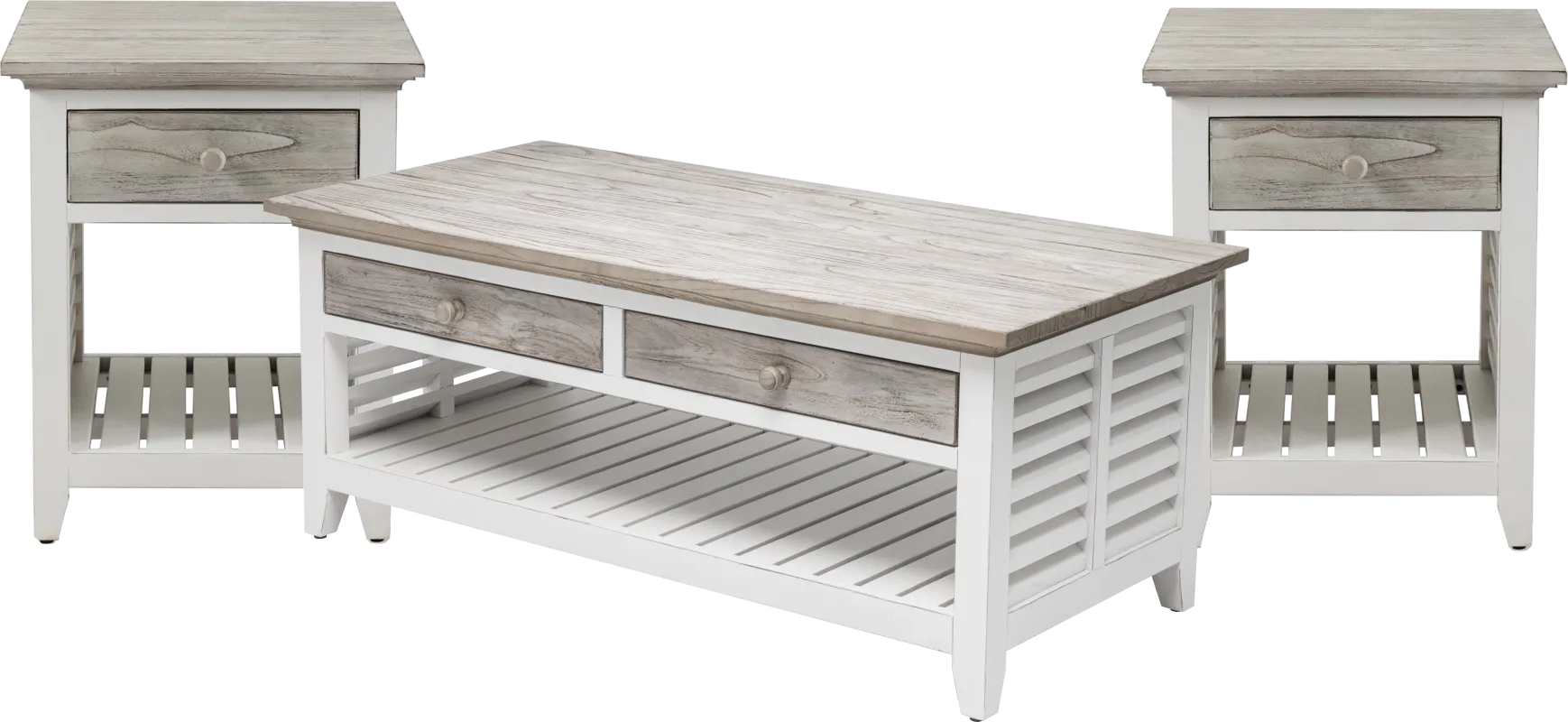 Daphne II Gray 3 Pc Table Set