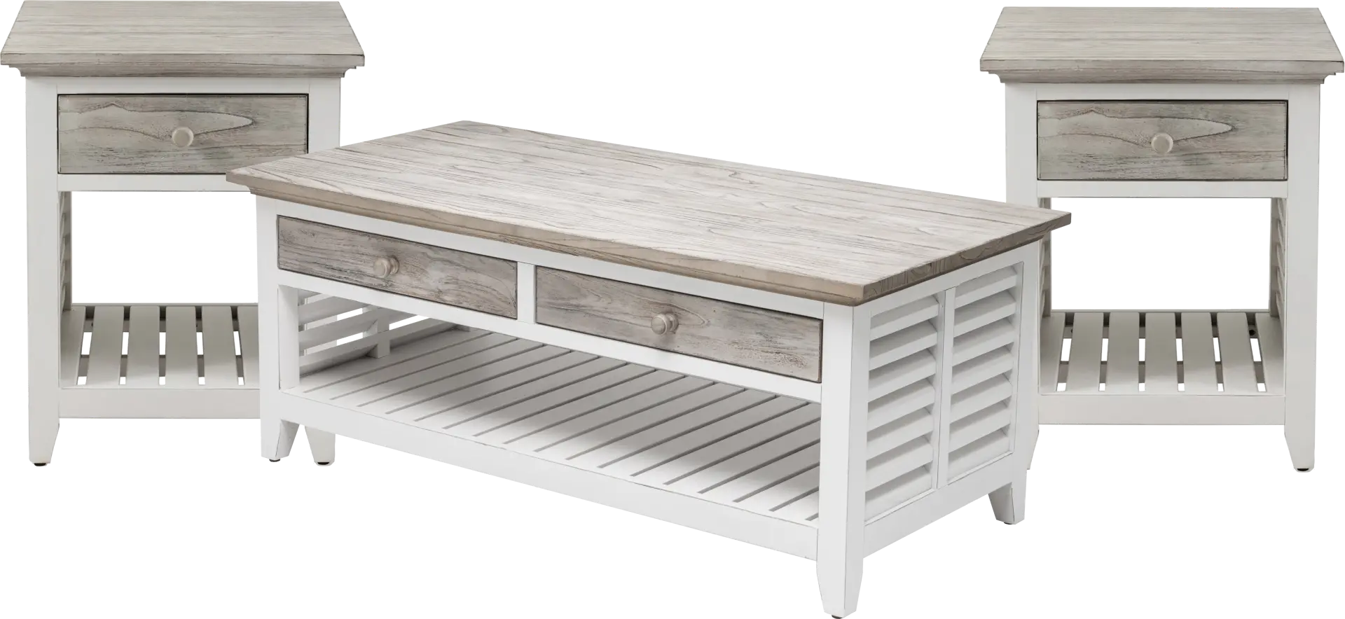 Daphne II Gray 3 Pc Table Set