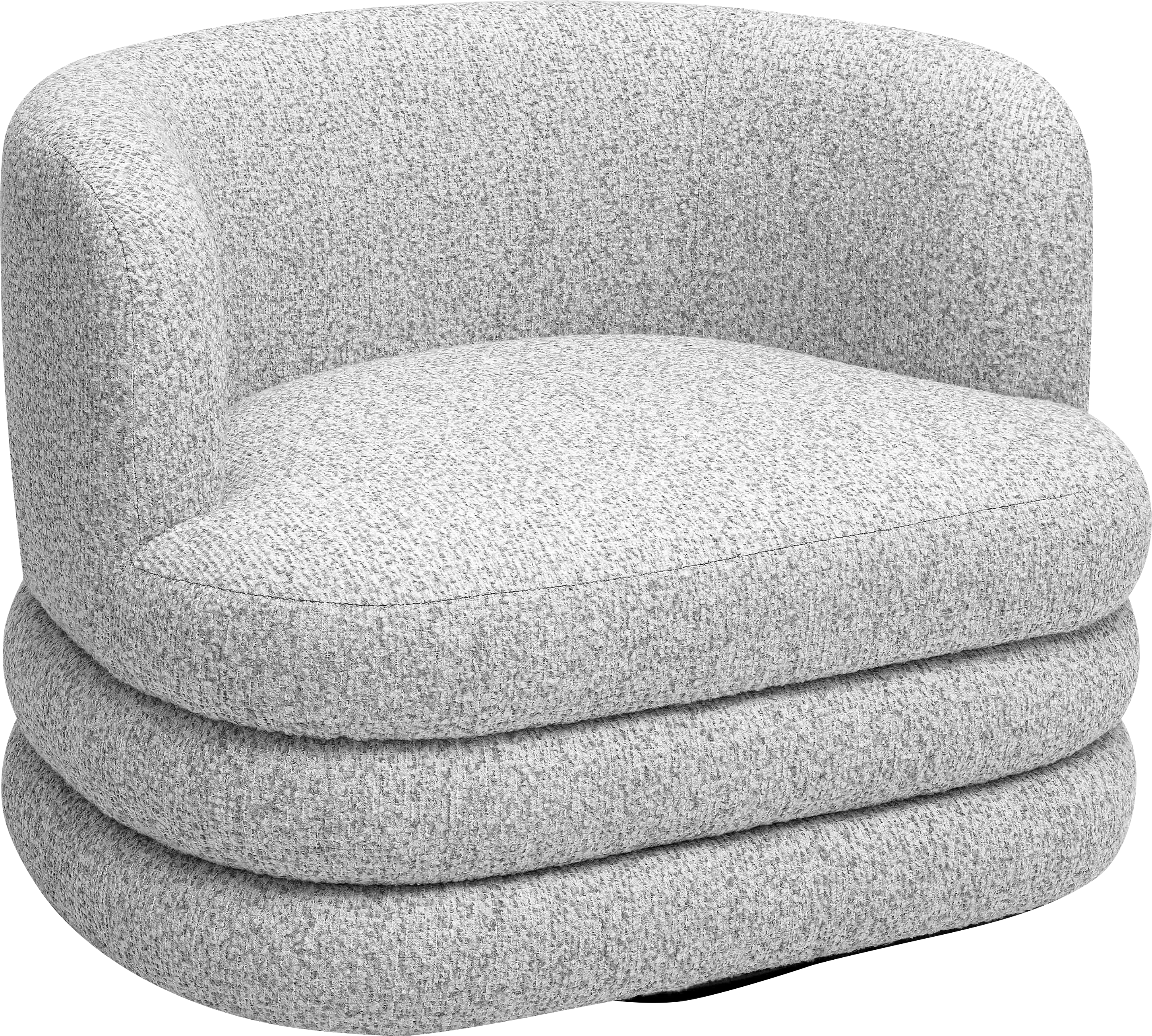 Wildmare Light Gray Swivel Accent Chair - Thumbnail - Image 1