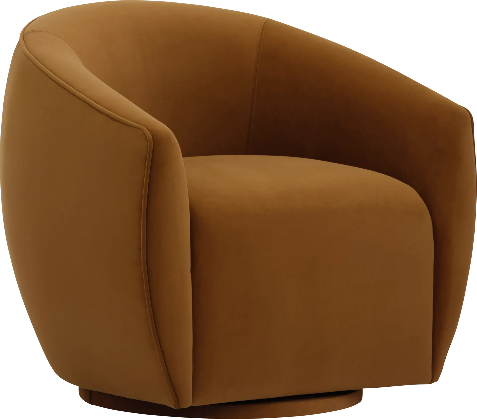 Desertpeak Cognac Swivel Accent Chair - Image 1
