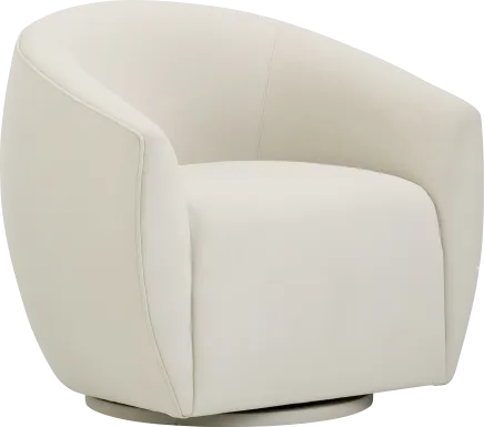 Desertpeak Cream Swivel Accent Chair