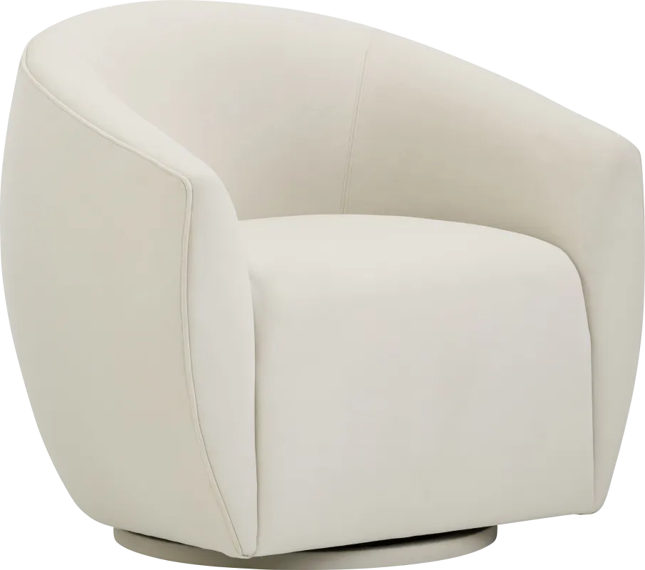 Desertpeak Cream Swivel Accent Chair