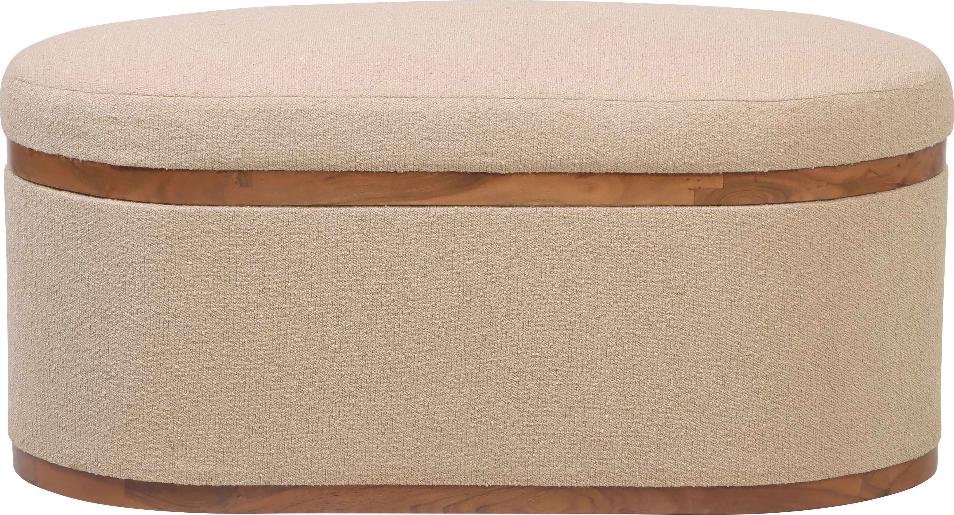 Duskywing II Ivory Storage Ottoman