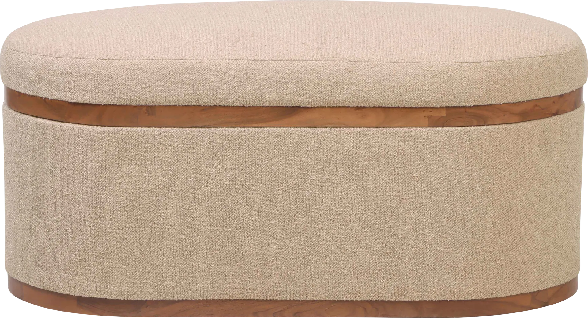 Duskywing II Ivory Storage Ottoman - Image 1