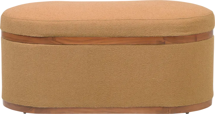 Duskywing II Orange Storage Ottoman