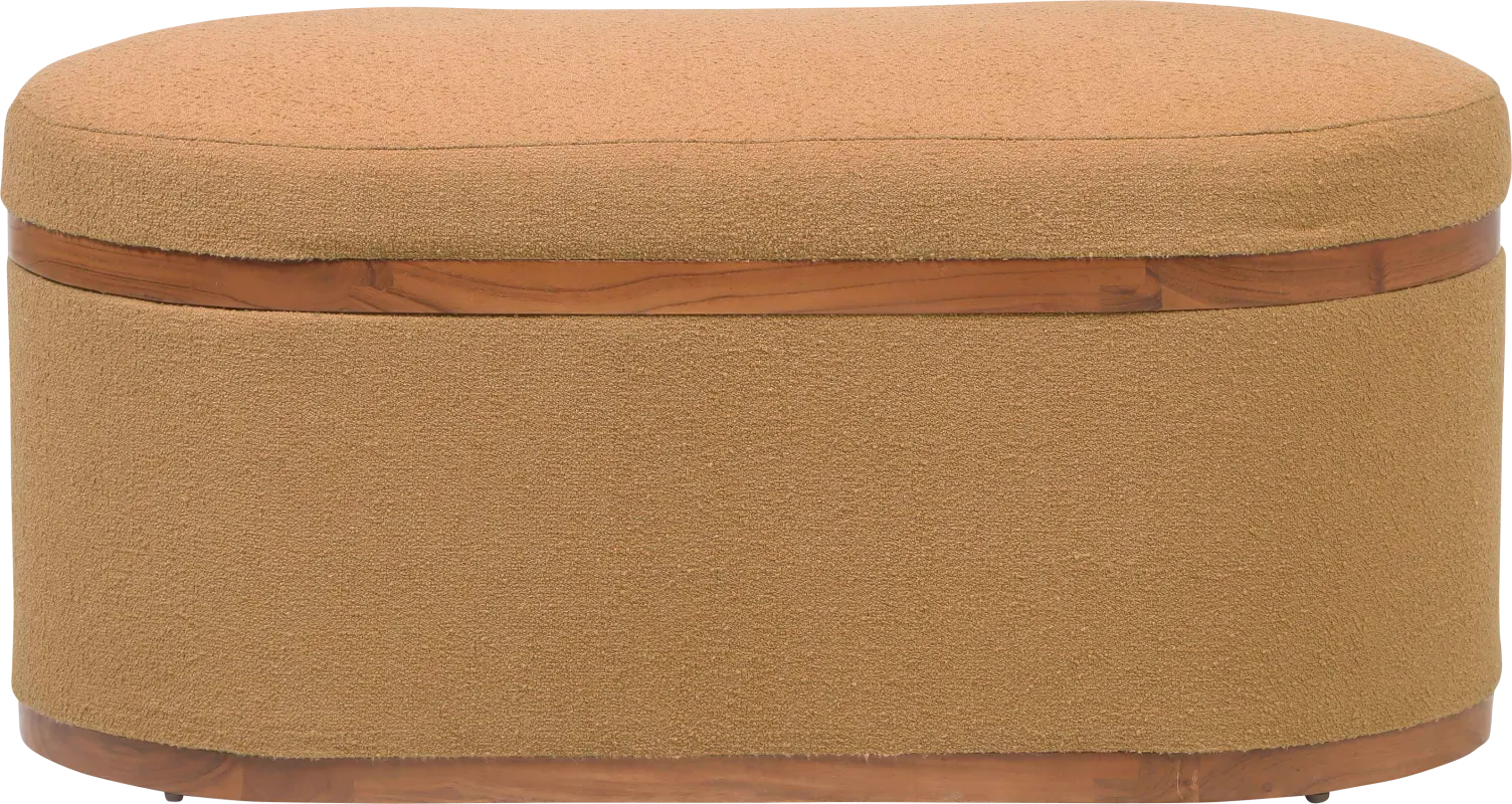 Duskywing II Orange Storage Ottoman