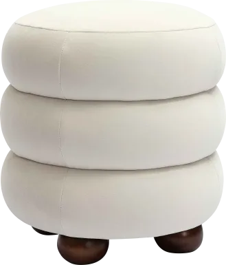 Hoytpeak Cream Ottoman