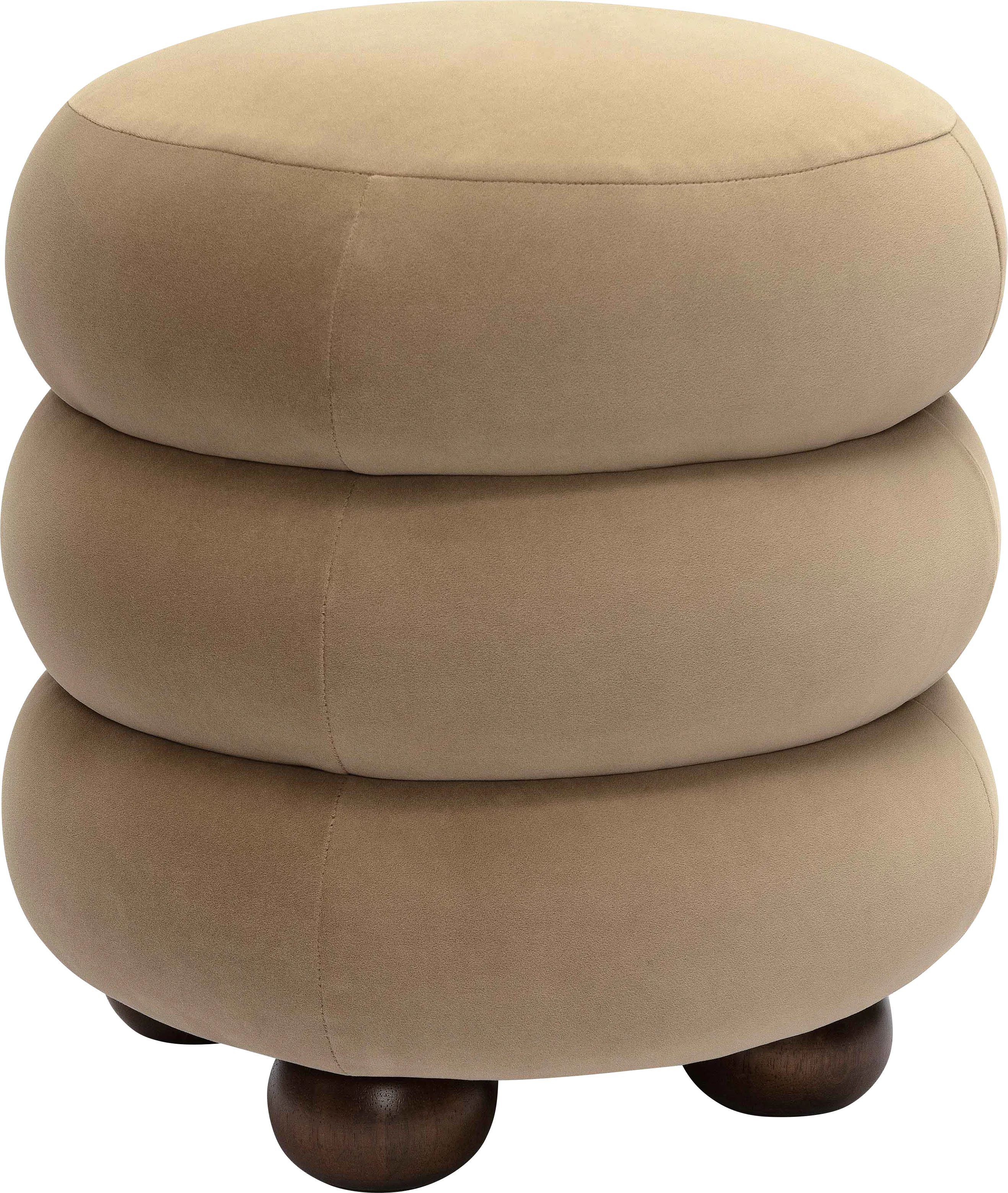 Hoytpeak Taupe Ottoman - Thumbnail - Image 1