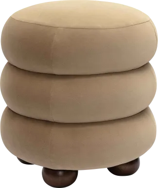 Hoytpeak Taupe Ottoman