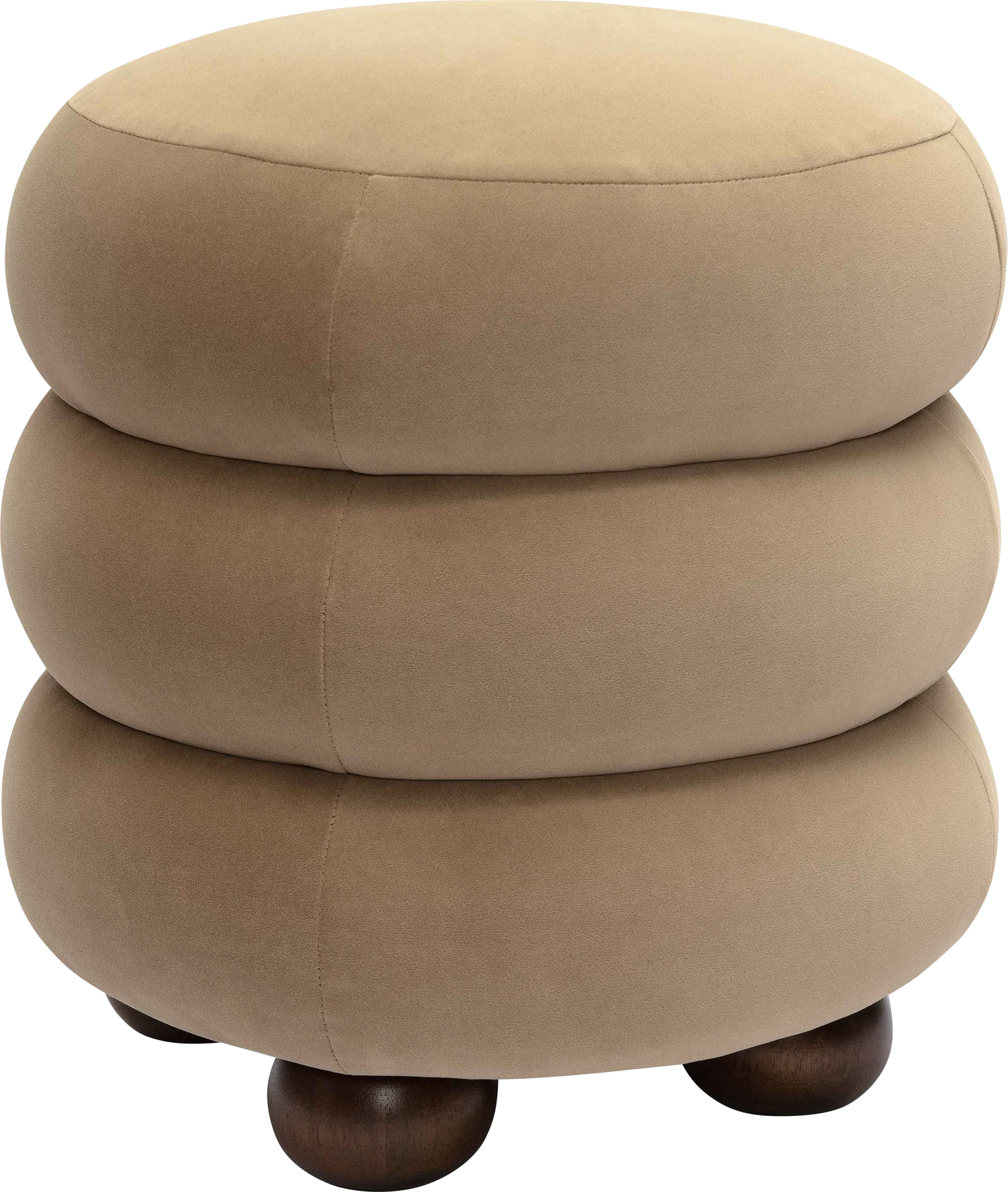 Hoytpeak Taupe Ottoman - Image 1