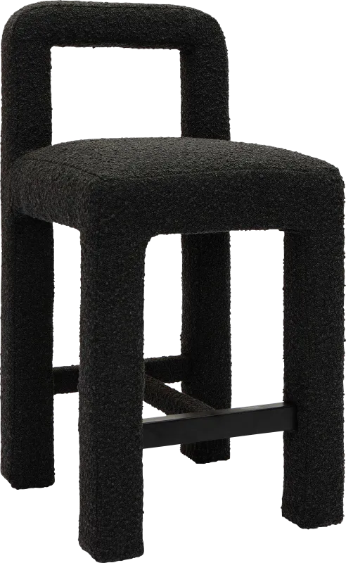 Beaudelaire Black Counter Height Stool