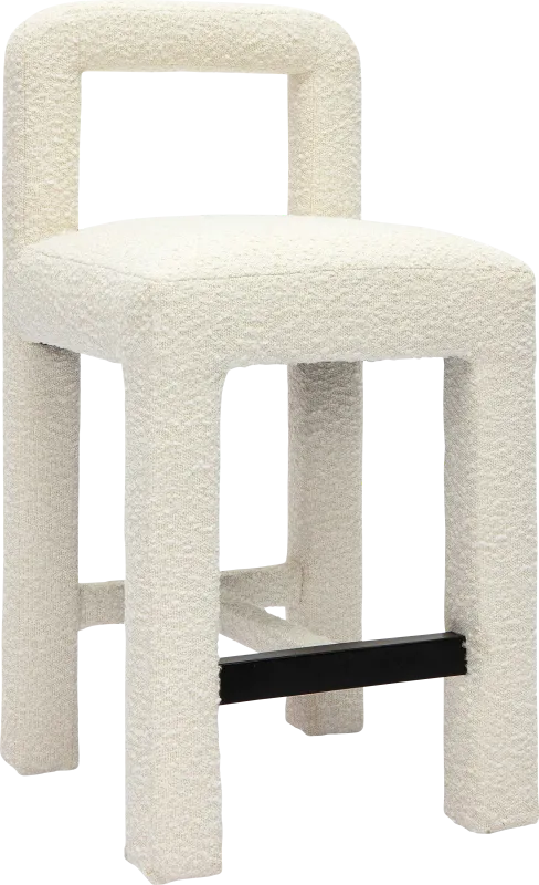 Beaudelaire Cream Counter Height Stool