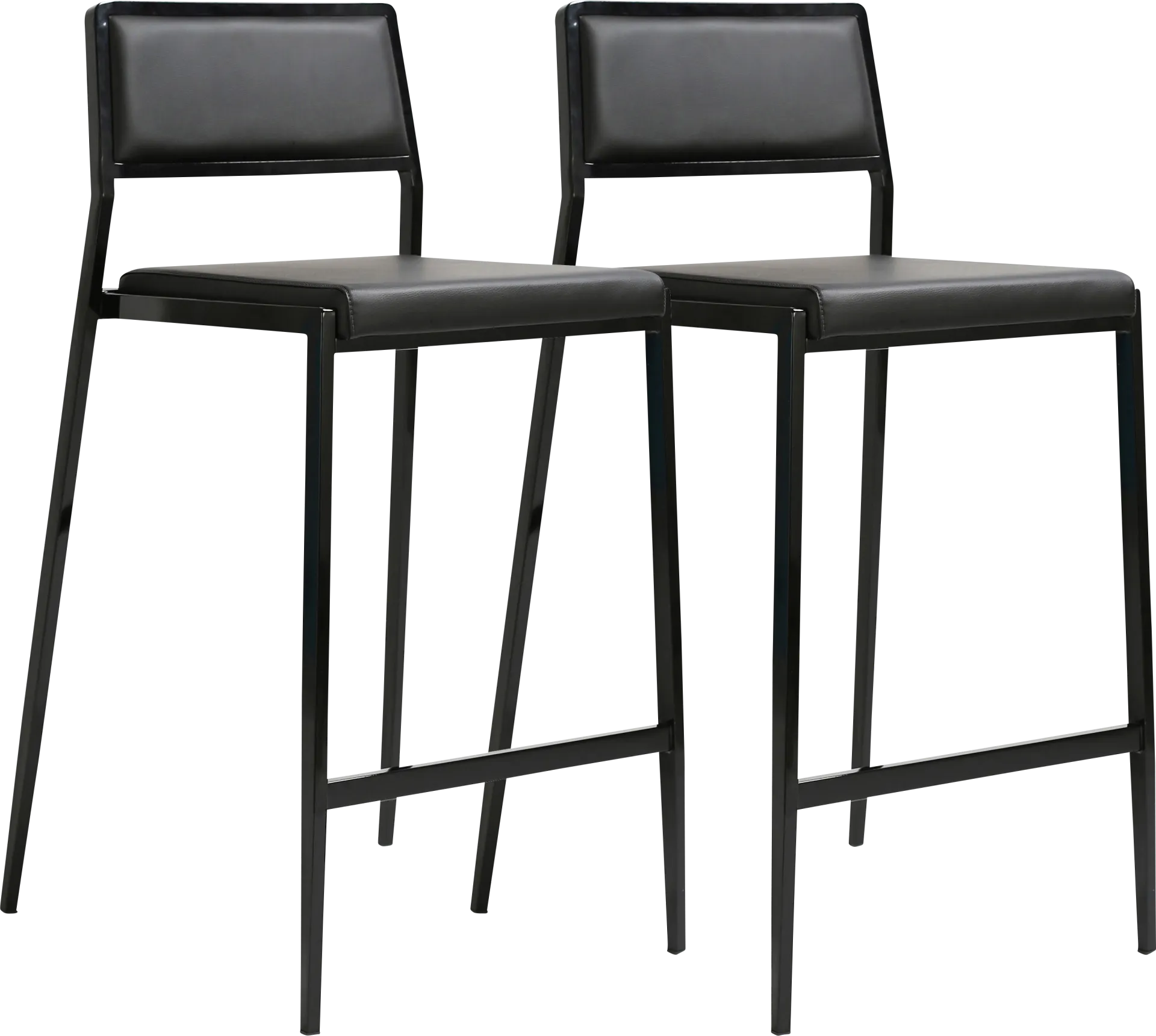 Cloudywing I Black Counter Height Stool, Set of 2 - Image 1