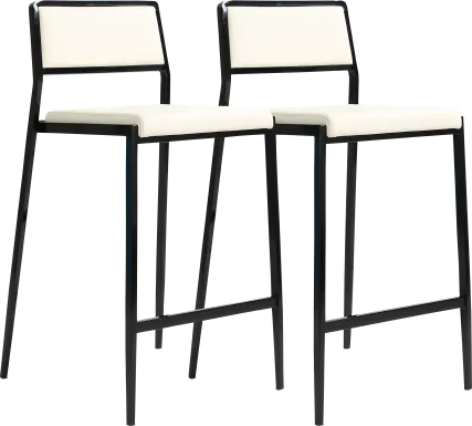 Cloudywing I Cream Counter Height Stool, Set of 2