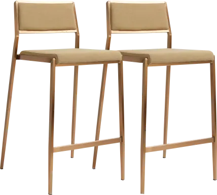 Cloudywing II Tan Counter Height Stool, Set of 2