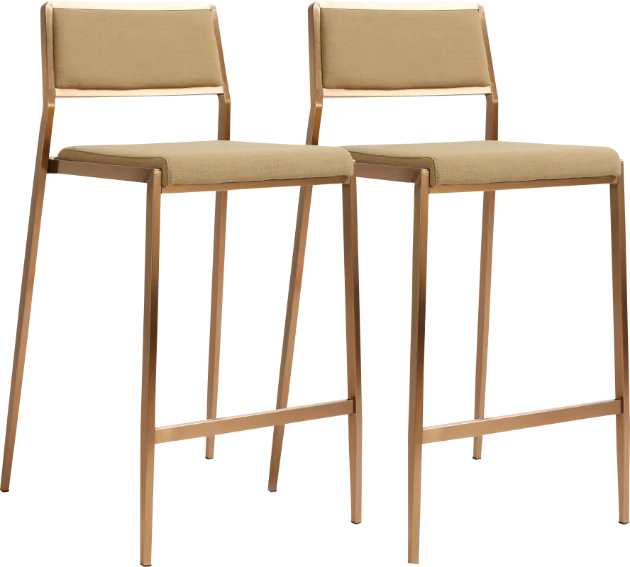 Cloudywing II Tan Counter Height Stool, Set of 2
