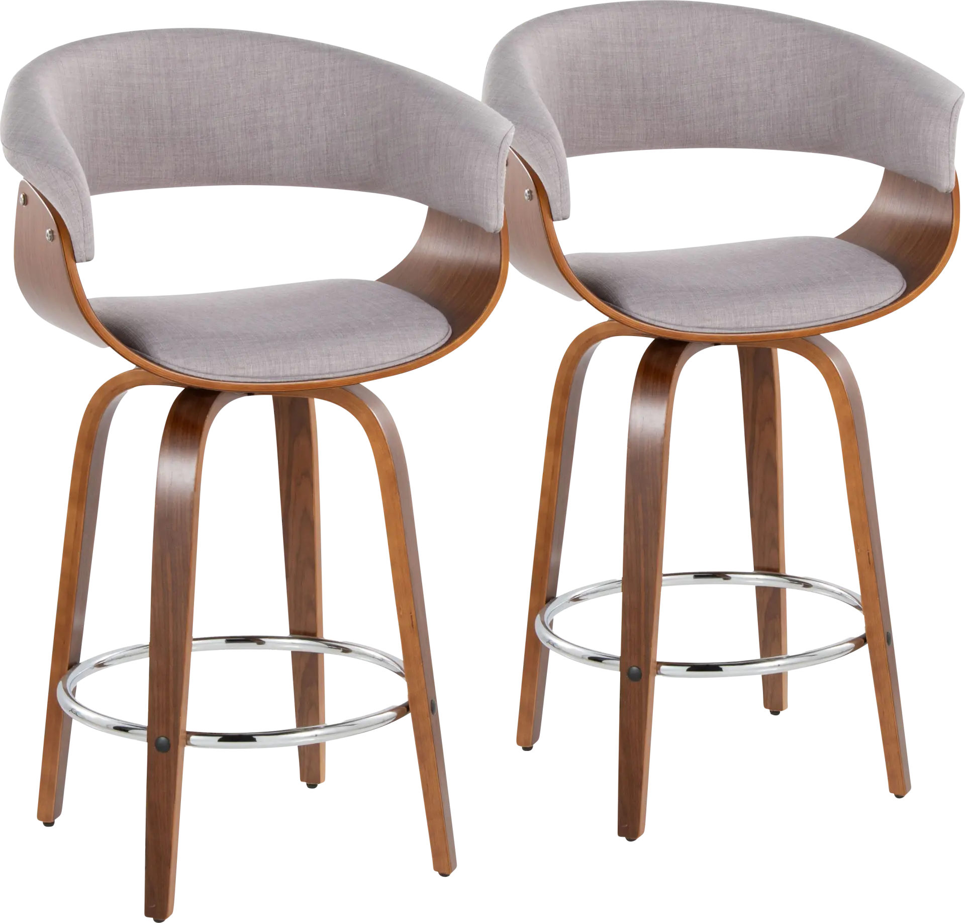 Uandi II Stone Swivel Counter Height Stool, Set of 2