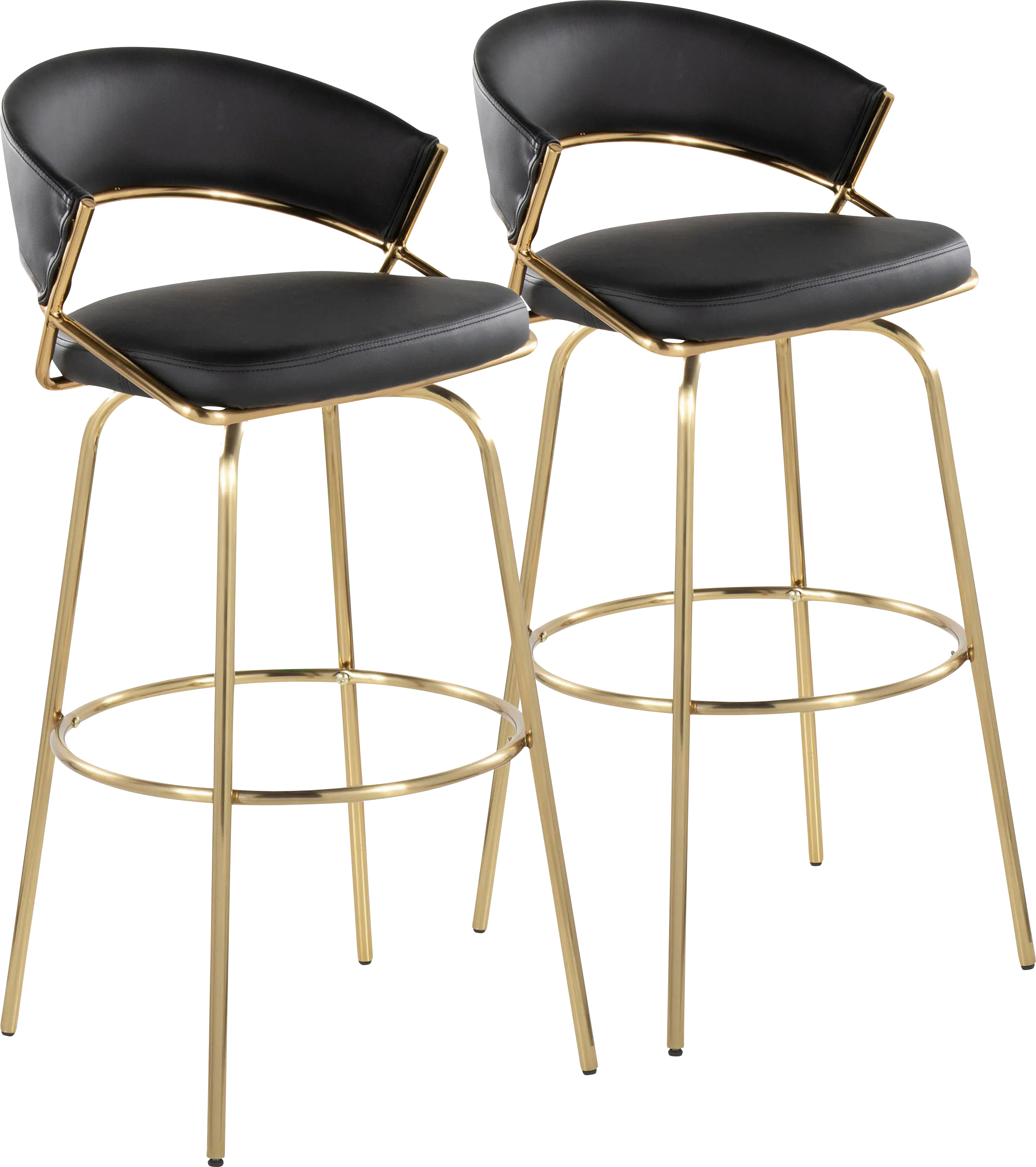 Harborson Black Barstool, Set of 2 - Thumbnail - Image 1