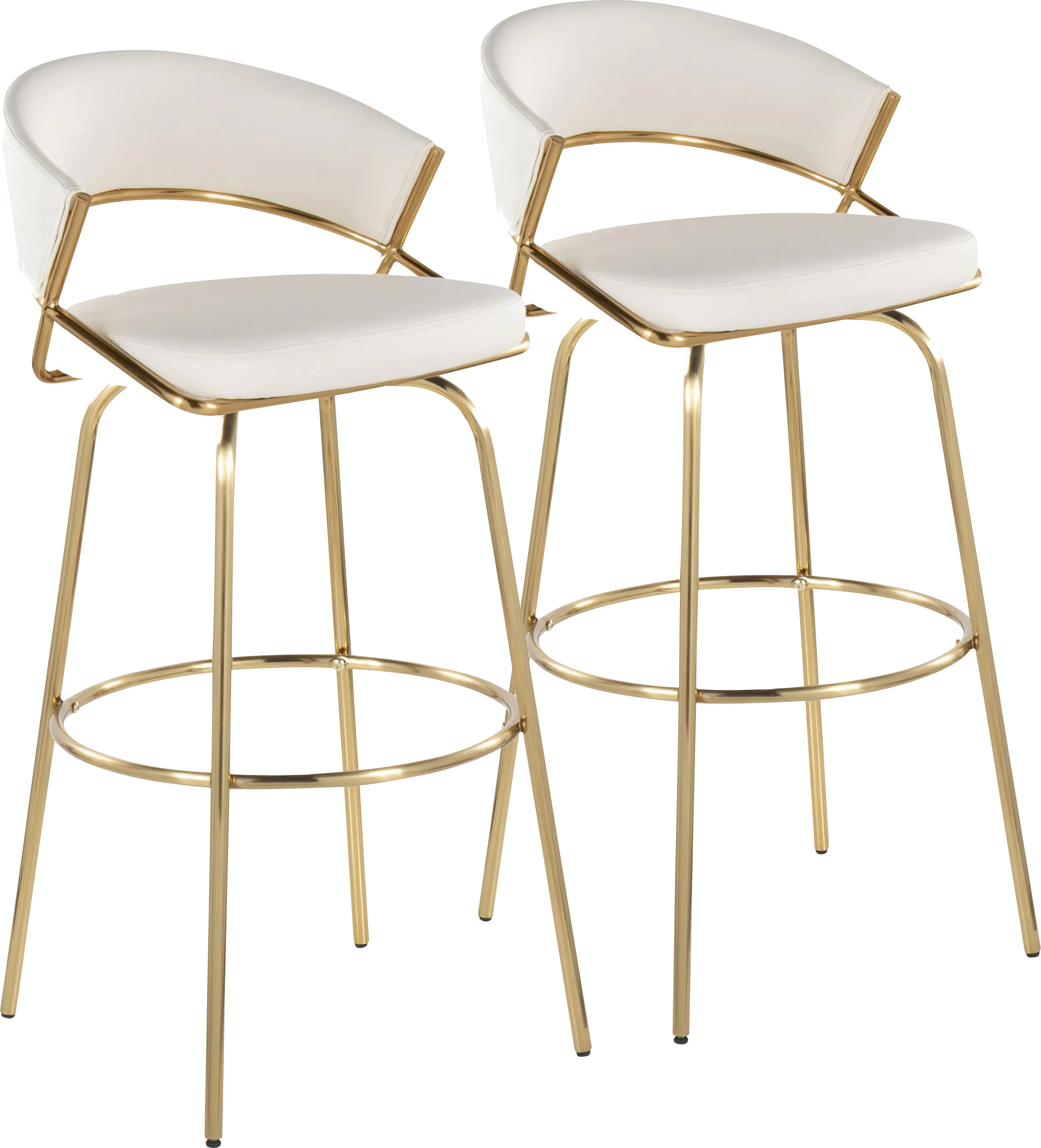 Harborson White Barstool, Set of 2 - Thumbnail - Image 1