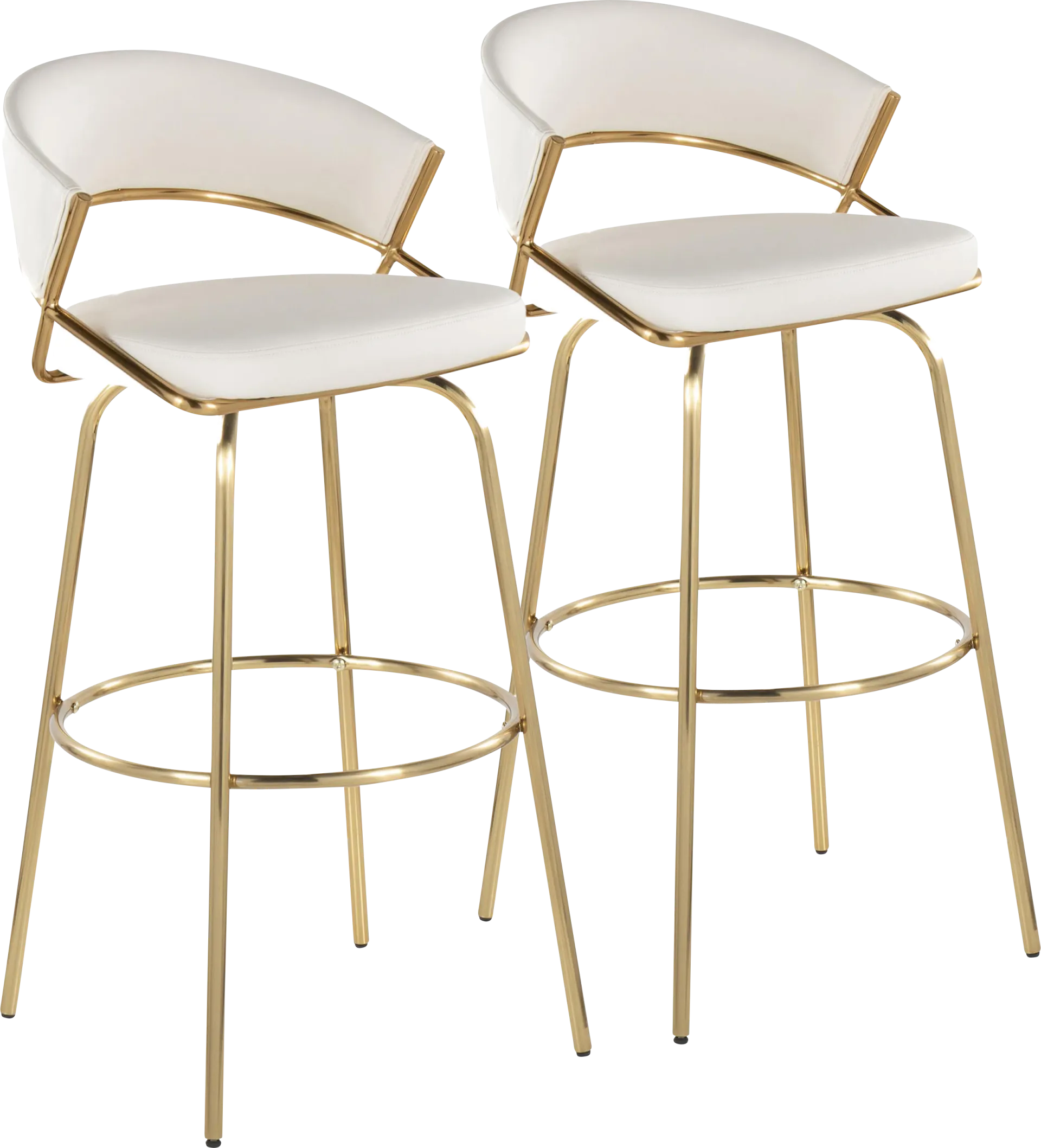 Harborson White Barstool, Set of 2 - Image 1
