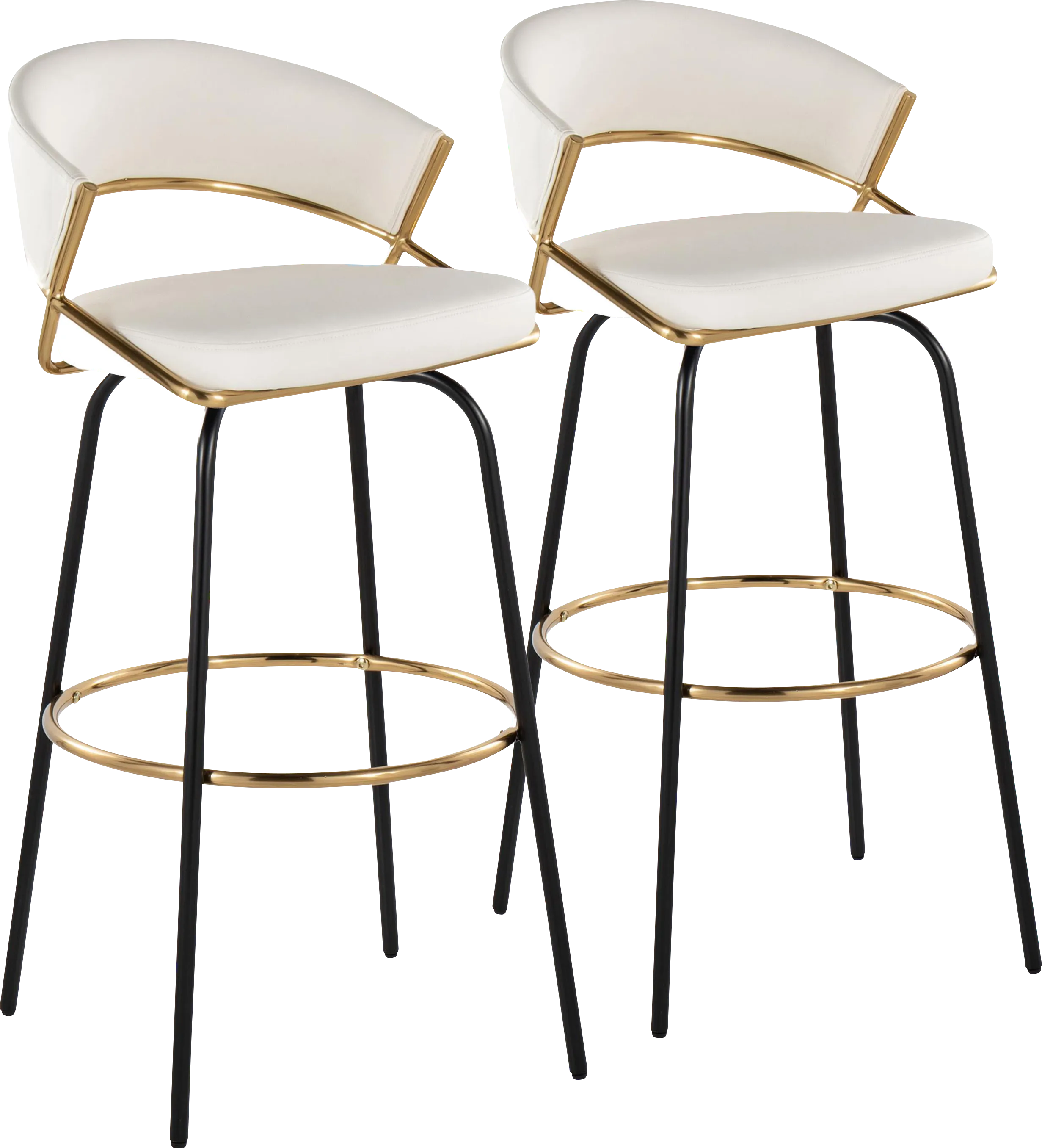 Harborson III White Barstool, Set of 2