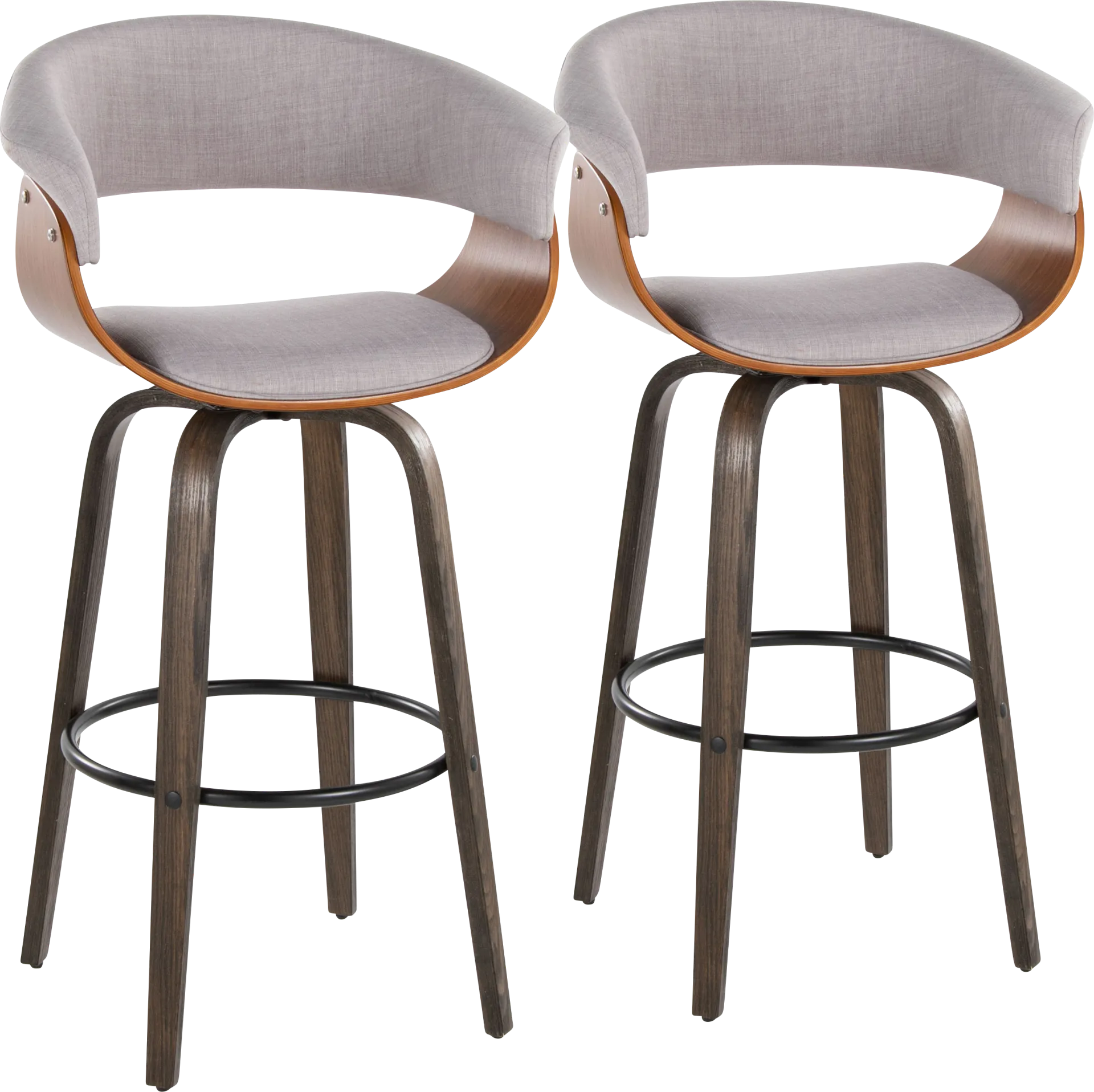 Uandi I Stone Swivel Counter Height Stool, Set of 2 - Image 1