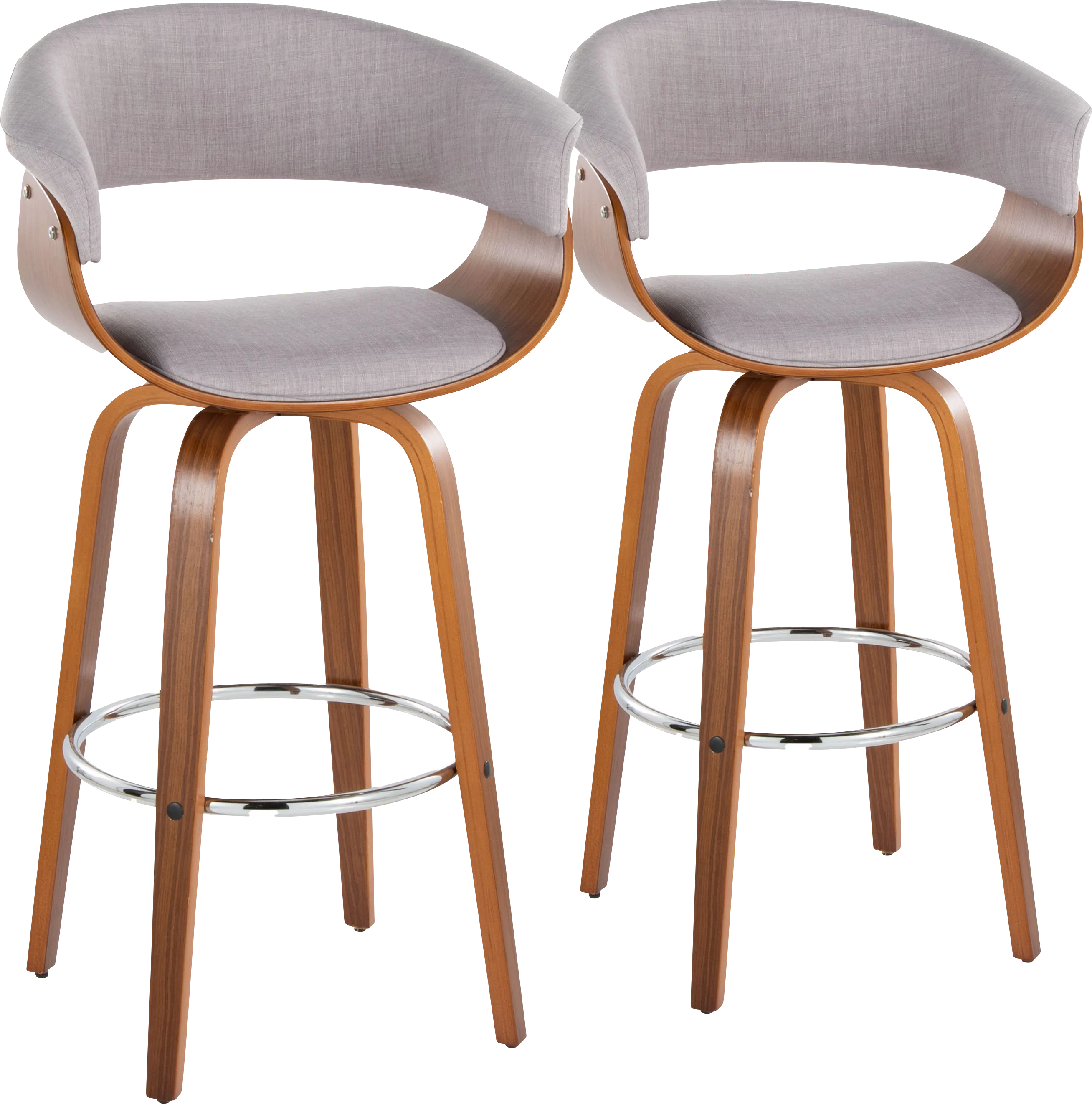 Uandi II Stone Swivel Counter Height Stool, Set of 2