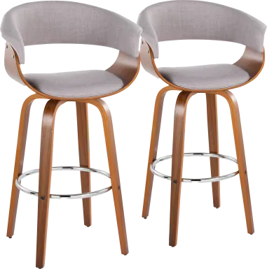 Uandi II Stone Swivel Counter Height Stool, Set of 2