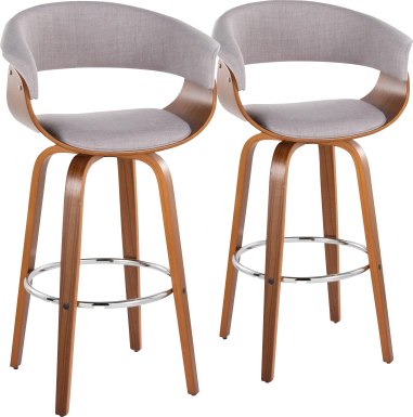 Uandi II Stone Swivel Counter Height Stool, Set of 2