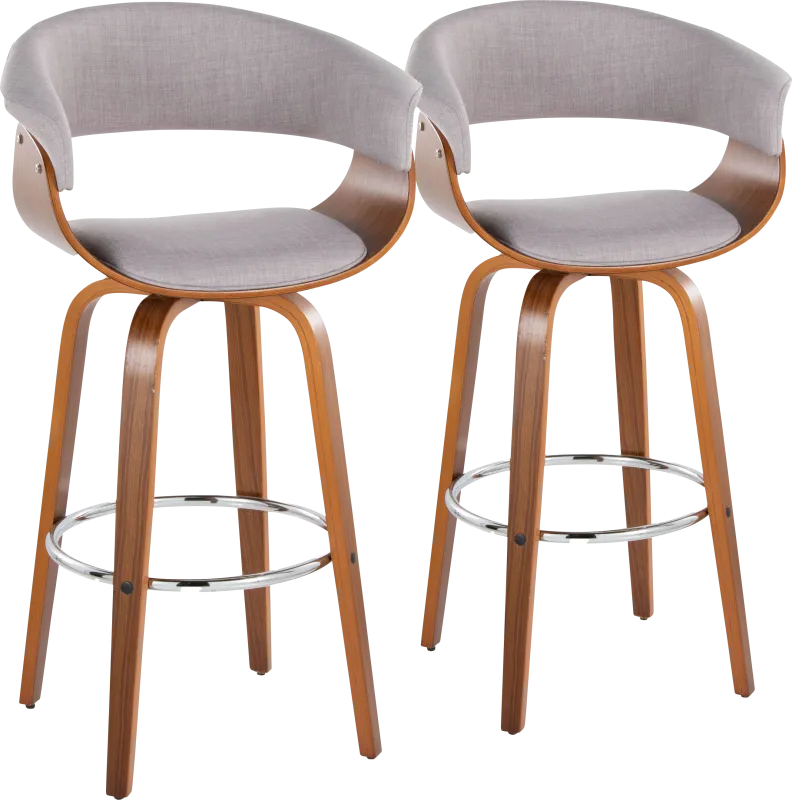 Uandi II Stone Swivel Counter Height Stool, Set of 2