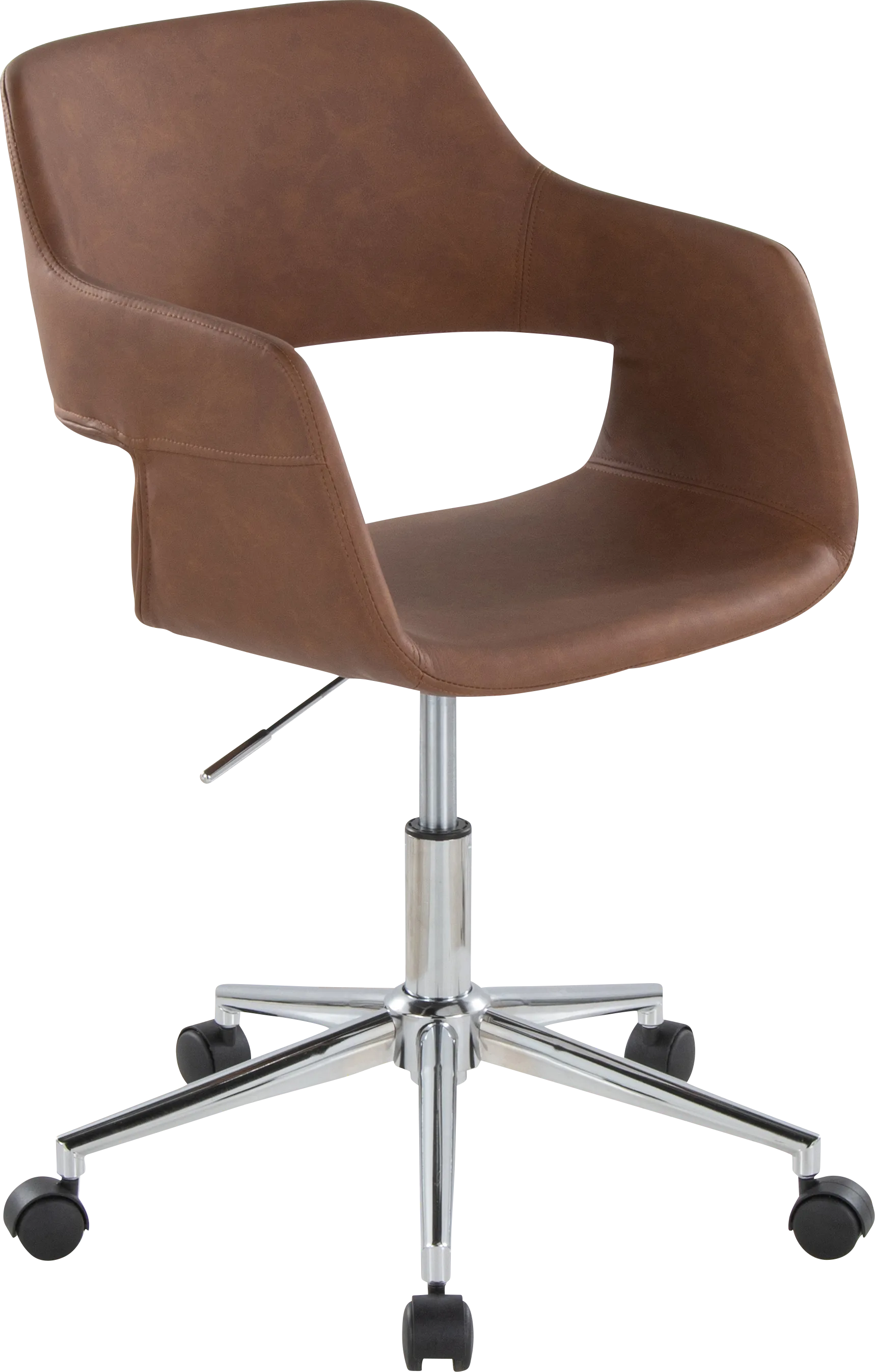 Whisp III Brown Desk Chair - Thumbnail - Image 1