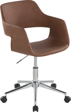 Whisp III Brown Desk Chair