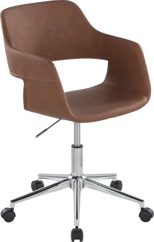 Whisp III Brown Desk Chair