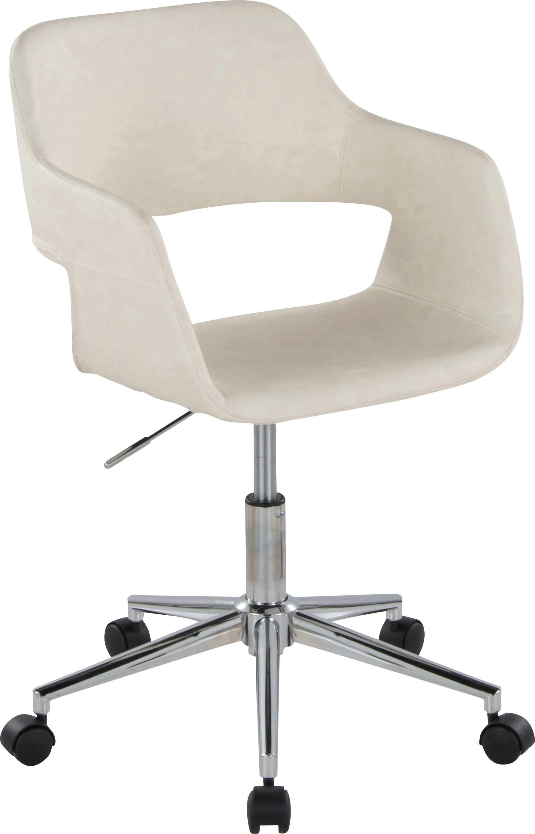 Whisp III Cream Desk Chair - Thumbnail - Image 1