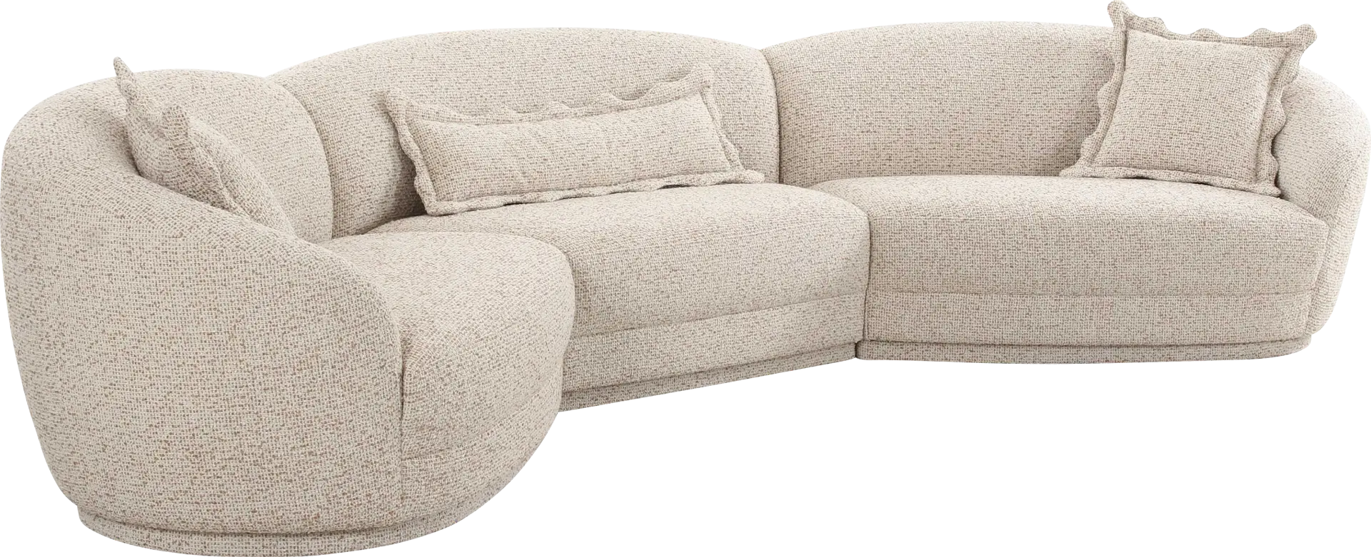 Argyll Beige 3 Pc Sectional