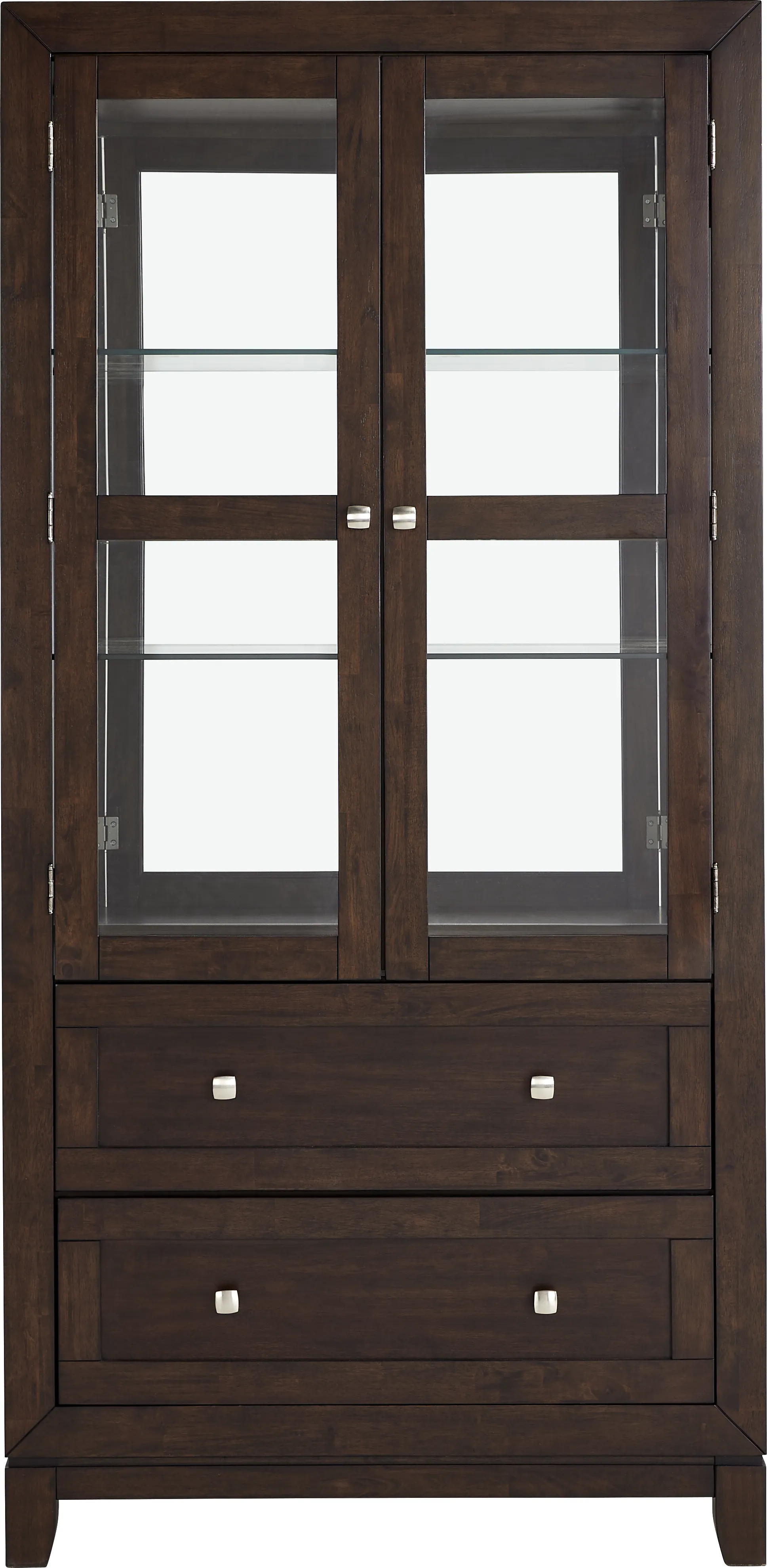 Winslow Brown Cherry Finish Curio - Thumbnail - Image 1