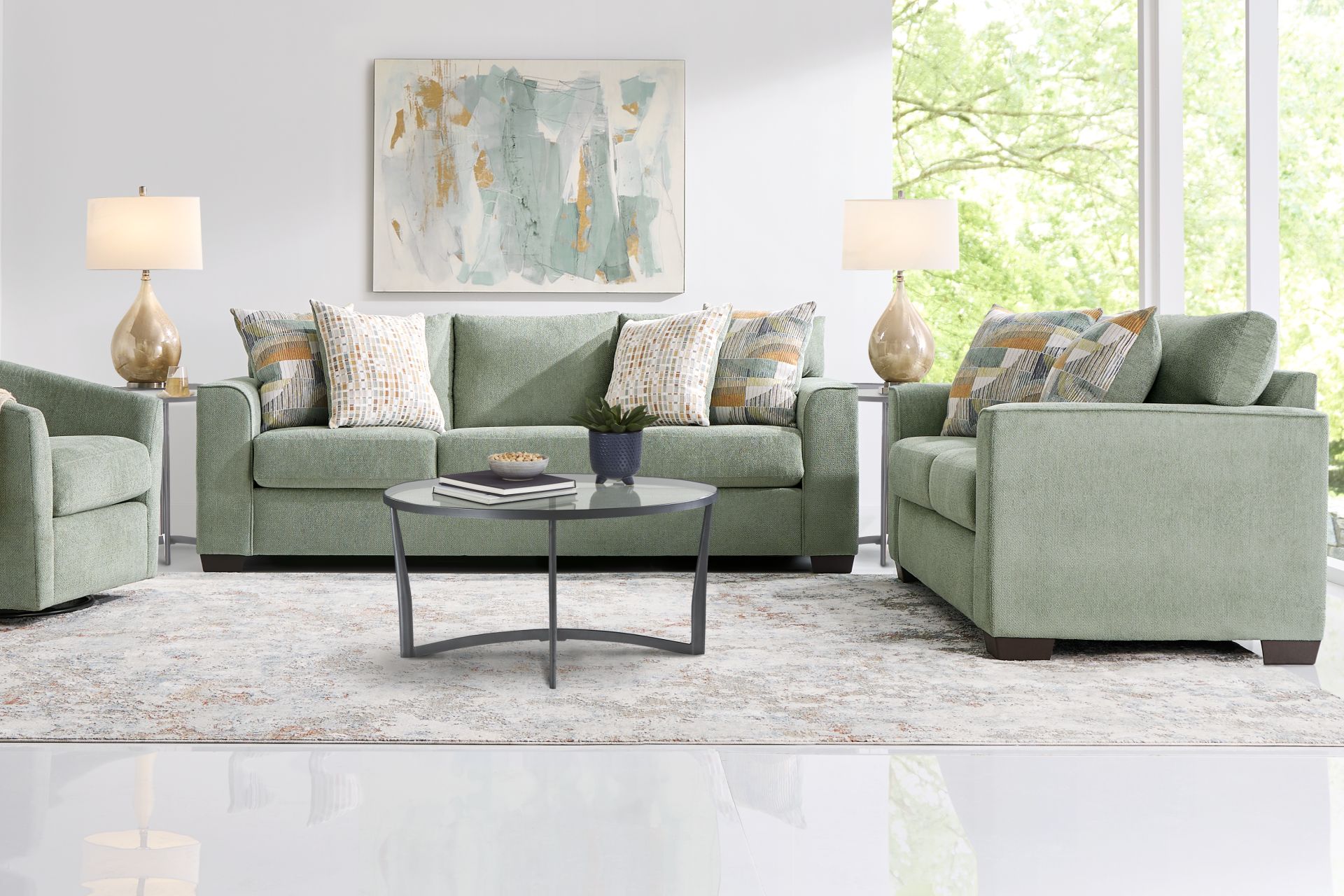 Delcrest Green Gel Foam Sleeper Sofa - Image 2