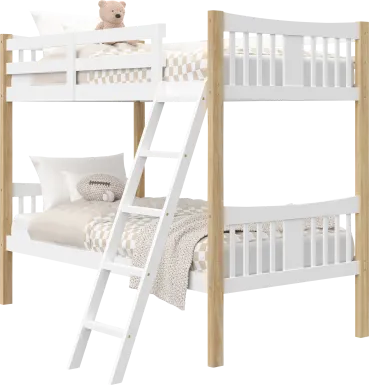 Kids Fablea White Twin/Twin Bunk Bed