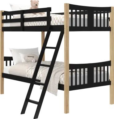 Kids Fablea Black Twin/Twin Bunk Bed