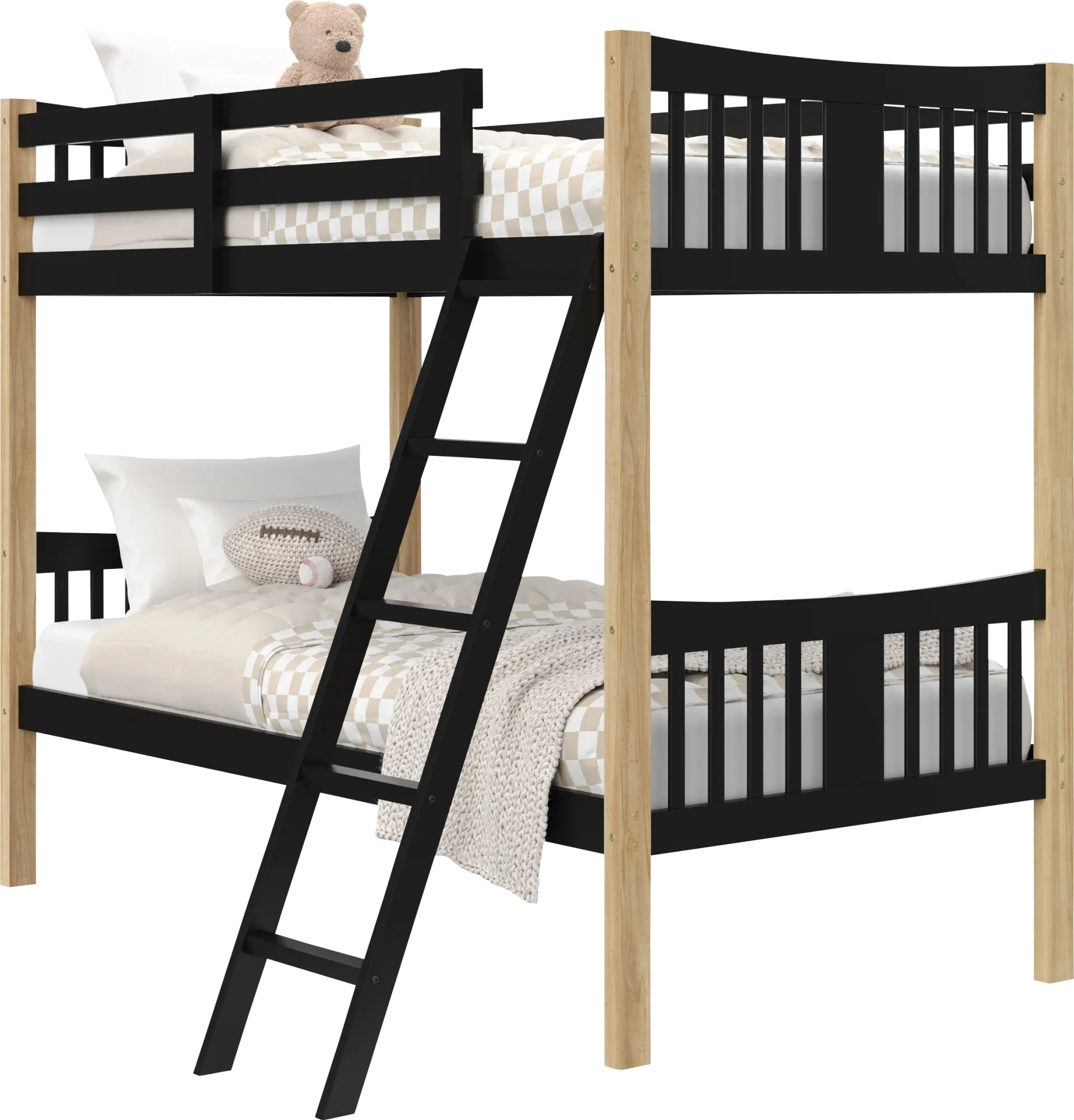 Kids Fablea Black Twin/Twin Bunk Bed