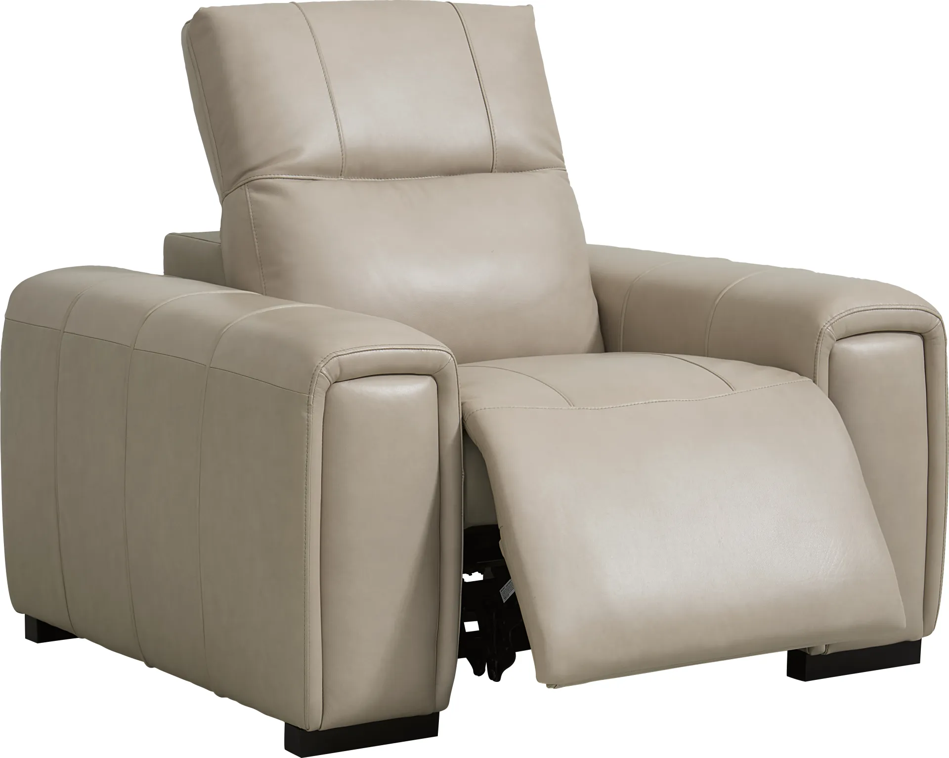 Huntington Ivory Leather Dual Power Recliner - Image 1