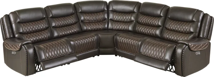 5 pc triple power sectional