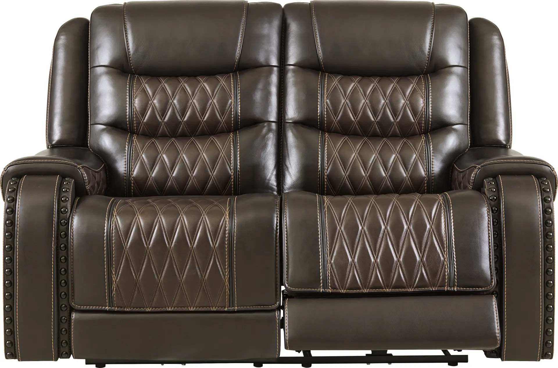 brown reclining loveseat