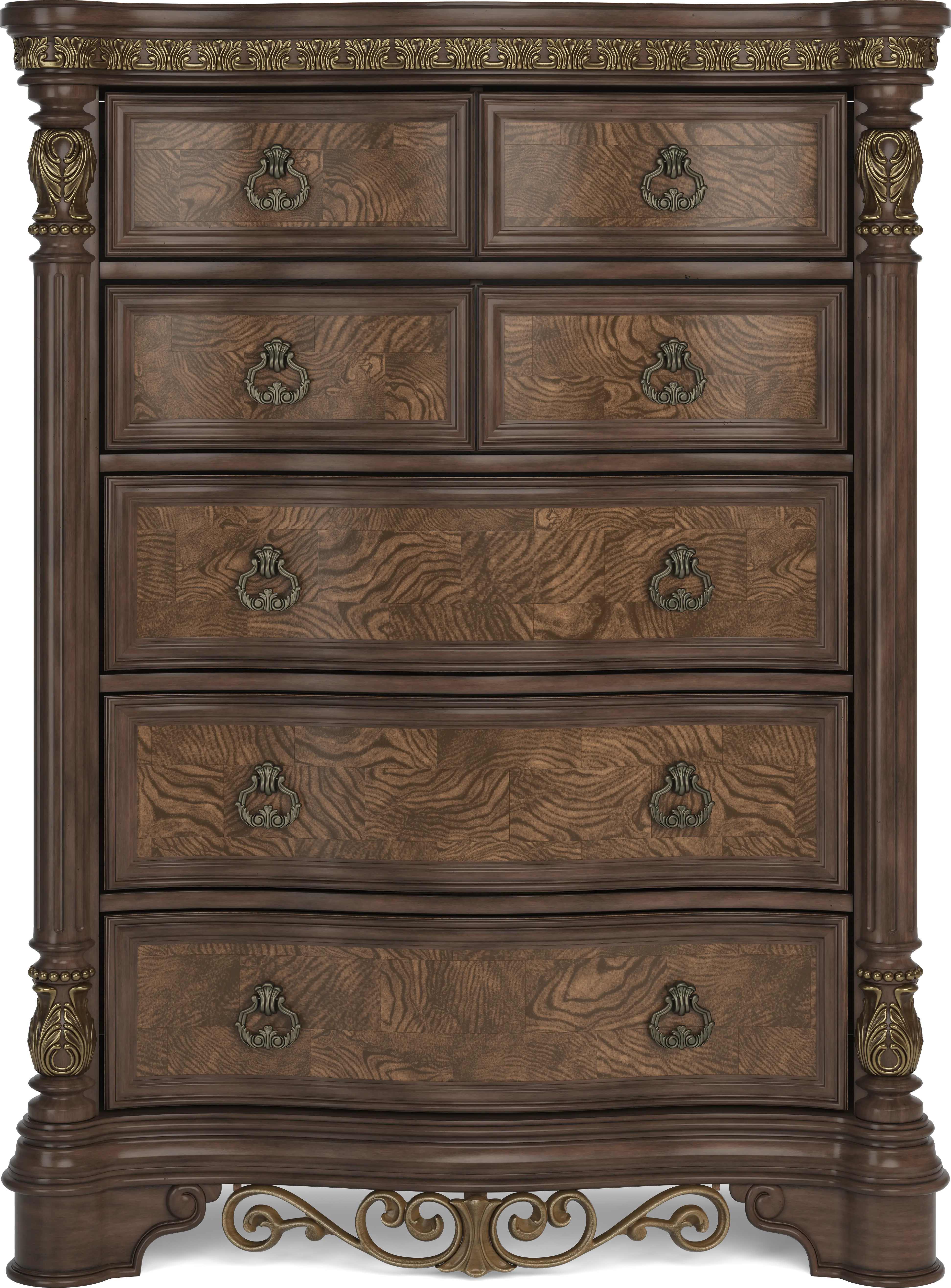 Yorkshire Manor Brown 8 Pc King Panel Bedroom - Thumbnail - Image 13