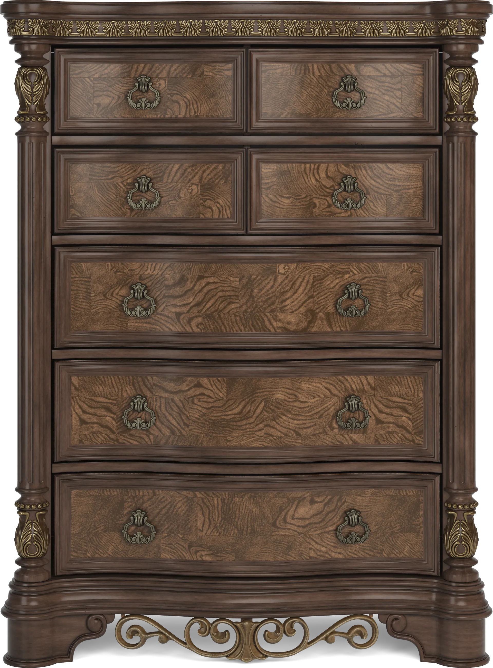 Yorkshire Manor Brown 8 Pc King Panel Bedroom - Image 13