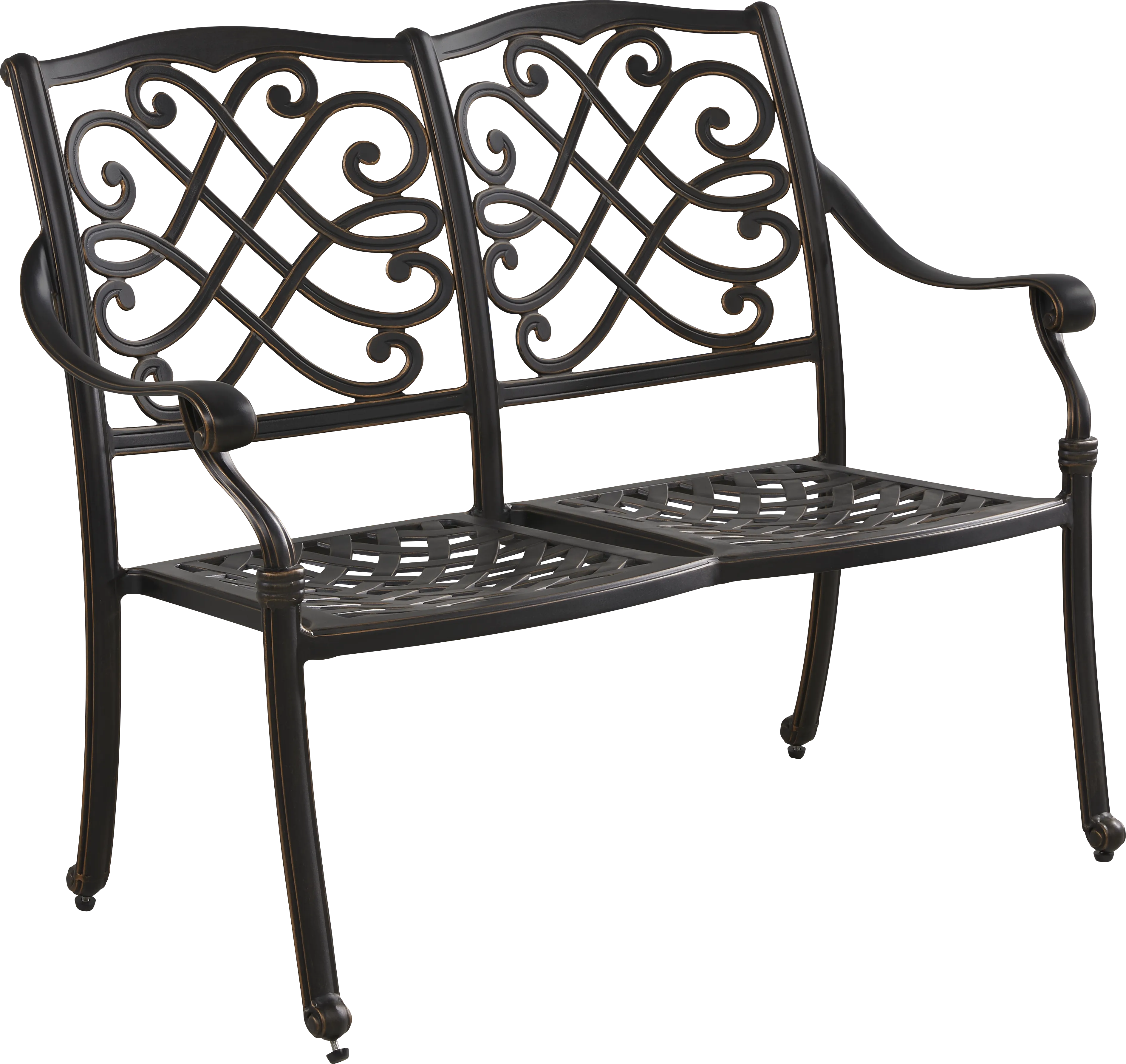 Carina Bronze Outdoor Bench - Thumbnail - Image 1
