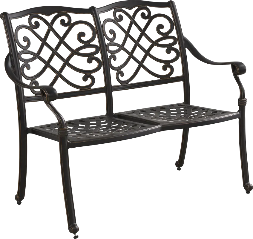 Carina Bronze Outdoor Bench
