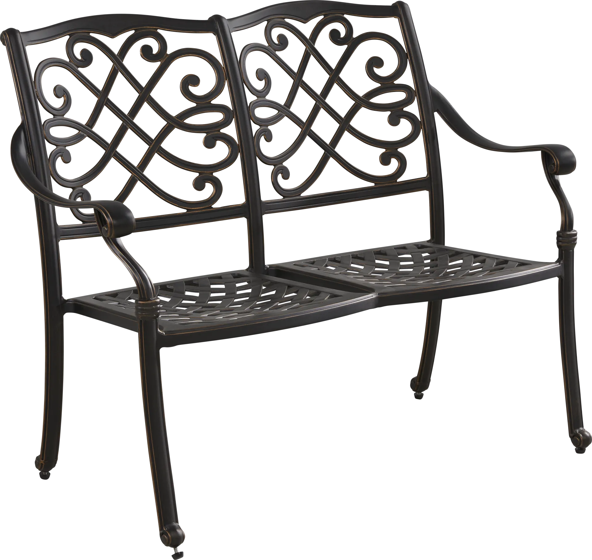 Carina Bronze Outdoor Bench - Image 1
