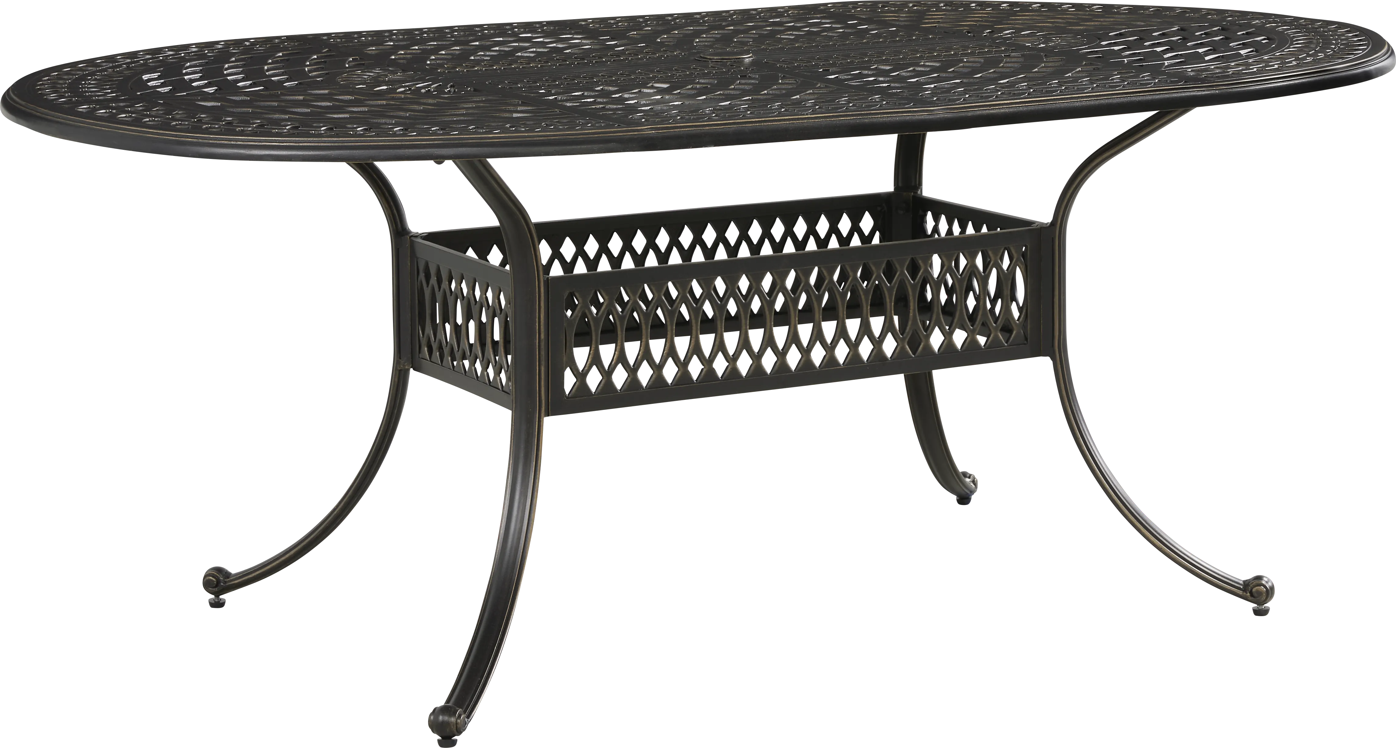 Carina Bronze Oval Outdoor Dining Table - Thumbnail - Image 1