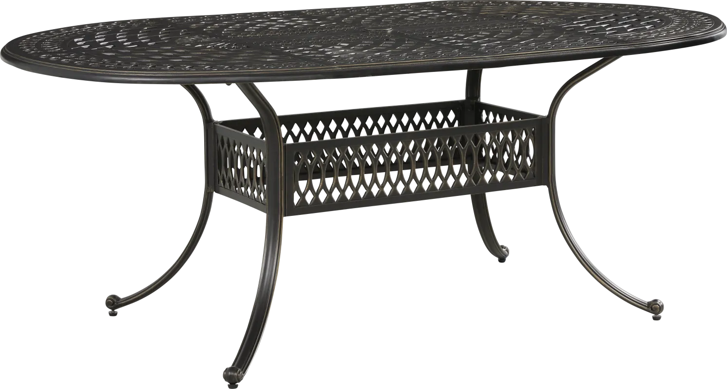 Carina Bronze Oval Outdoor Dining Table